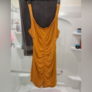 Free people Terracotta Ruched Dress